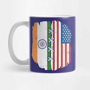 Proud Indian American Heritage // India and USA Flags Mug